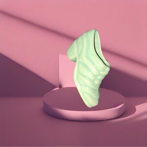 Vintage Mint Green Miniature Shoes Figurine